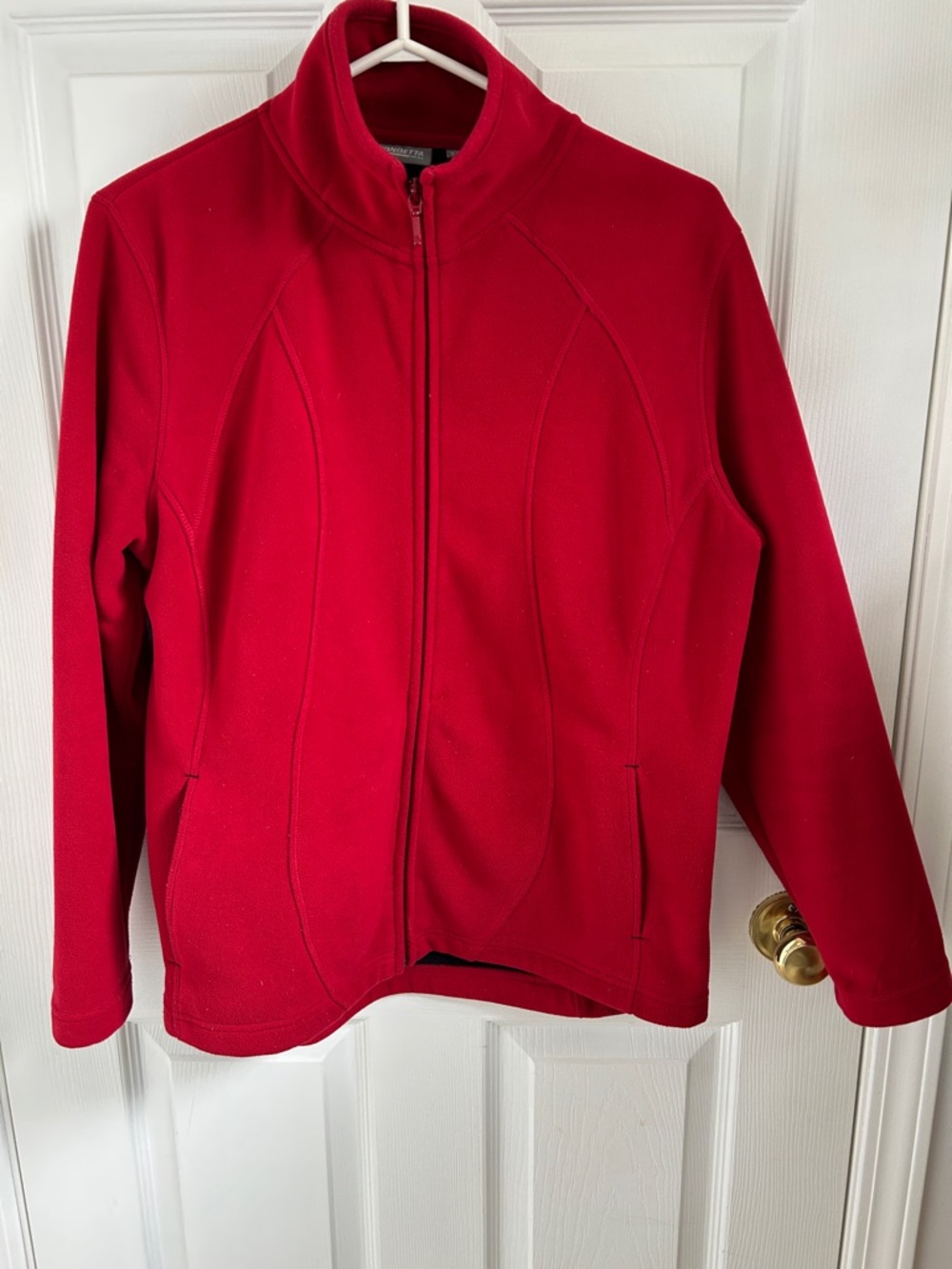 Mondetta Women's Red Full-Zip Utility Fleece Jacket
